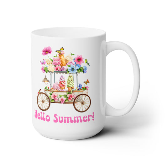 Hello Summer Coffee Mug, 15 oz