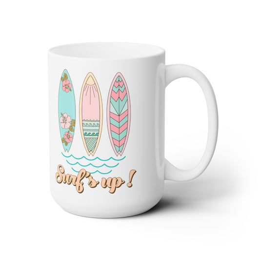 Surf's Up Ceramic Mug, 15 oz
