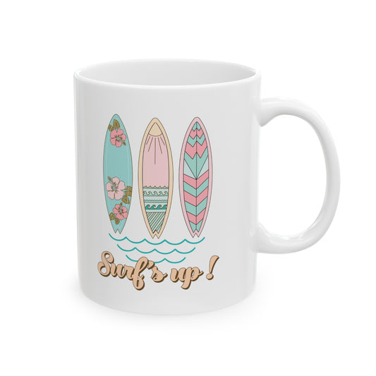 Surf's Up Ceramic Mug, 11 oz