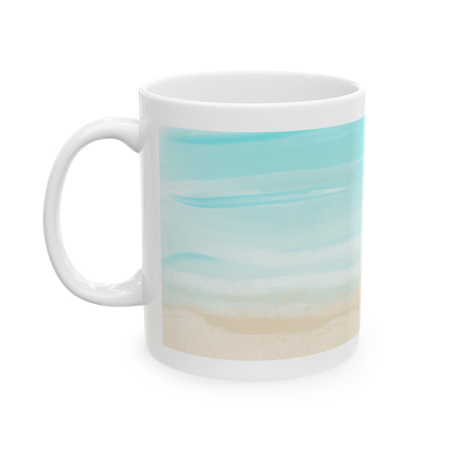 Coastal Themed Ceramic Mug, 11oz