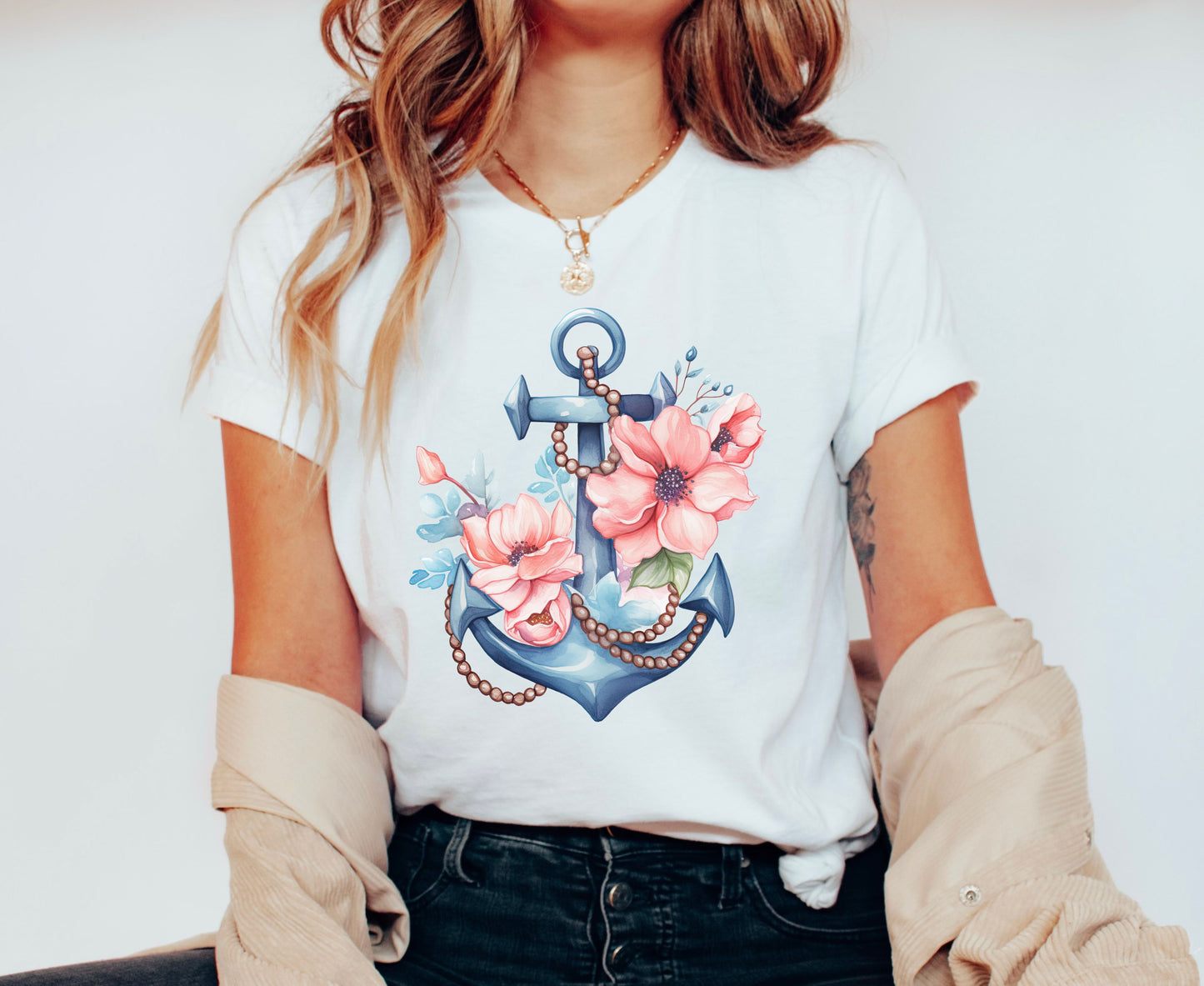 Floral Anchor T-shirt